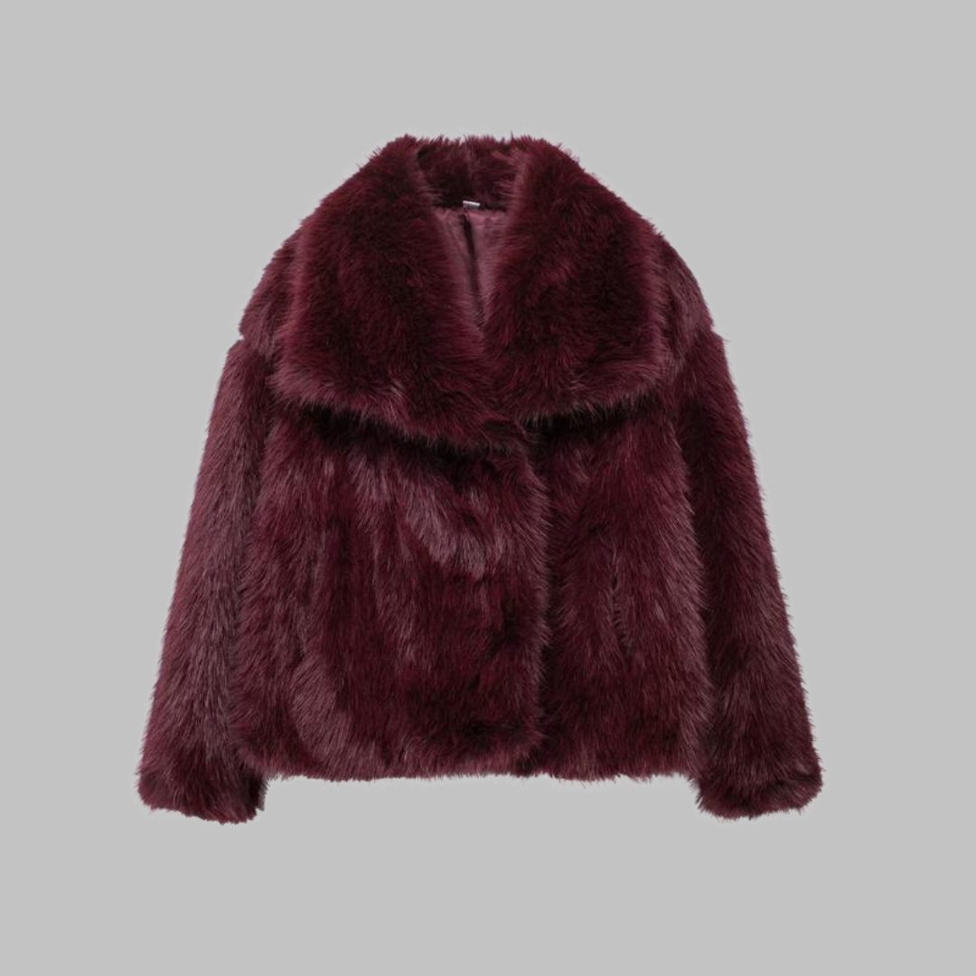 TATSULOK™ - Classy Long Sleeve Collared Fuzzy Jacket