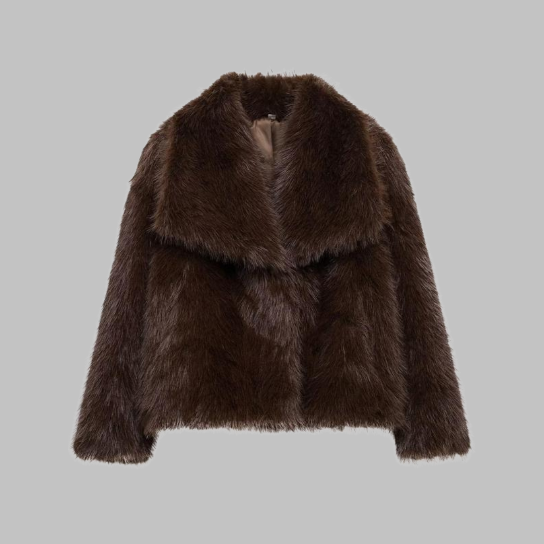 TATSULOK™ - Classy Long Sleeve Collared Fuzzy Jacket