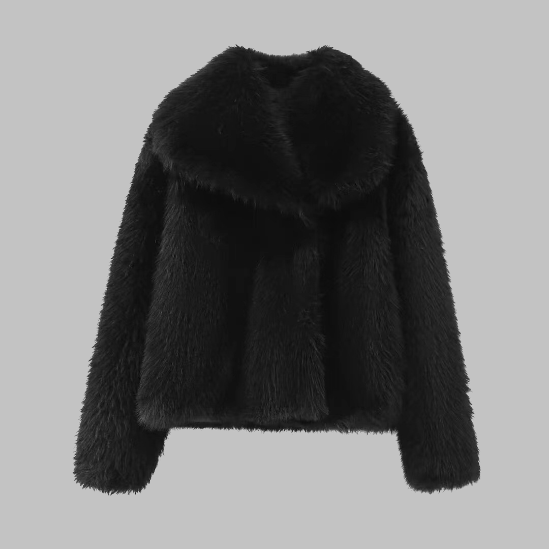 TATSULOK™ - Classy Long Sleeve Collared Fuzzy Jacket