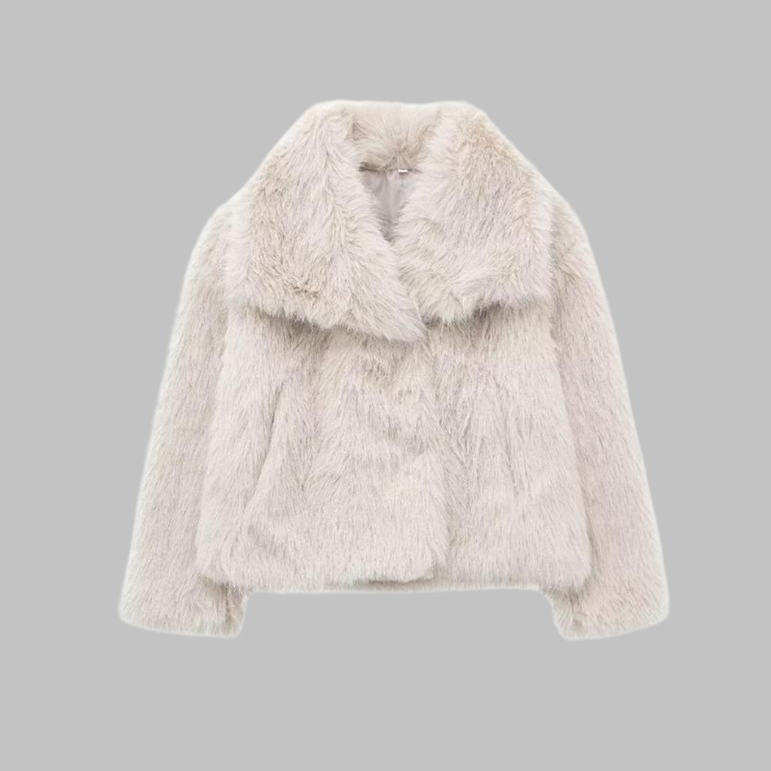 TATSULOK™ - Classy Long Sleeve Collared Fuzzy Jacket
