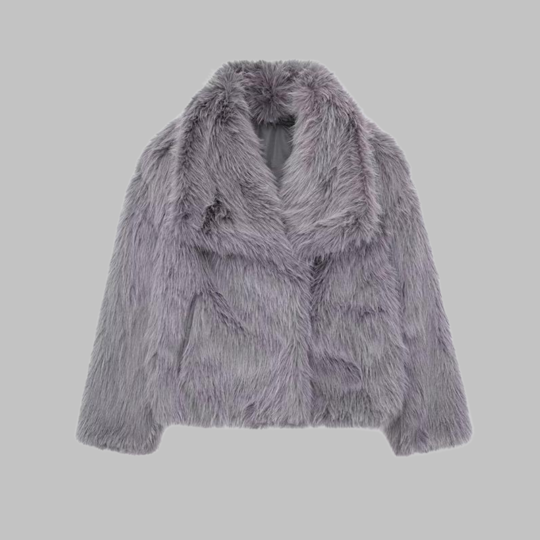 TATSULOK™ - Classy Long Sleeve Collared Fuzzy Jacket
