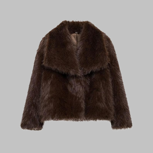 TATSULOK™ - Classy Long Sleeve Collared Fuzzy Jacket